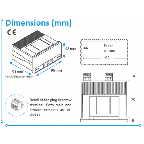C40-A-H Multisignálový digitálny panelový merač